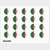 Algerijnse vlag ronde sticker (Vel)