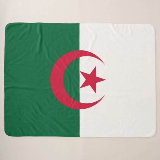Algerijnse vlag sherpa deken (Voorkant (horizontaal))