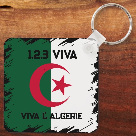 ALGERIJNSE VLAG SLEUTELHANGER (Achterkant)
