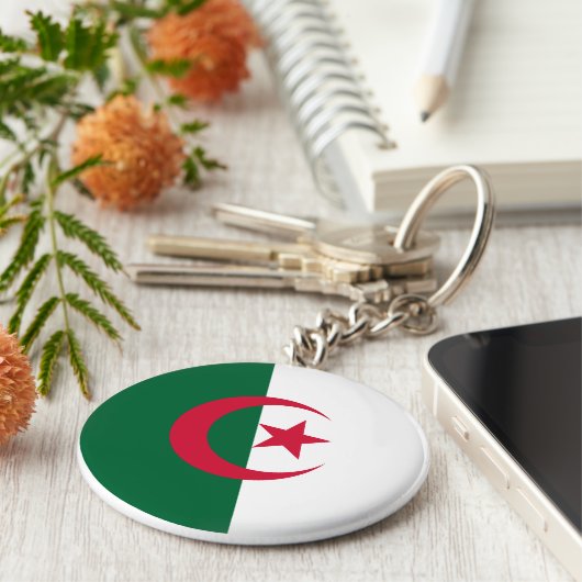 Algerijnse vlag sleutelhanger (Zijkant)