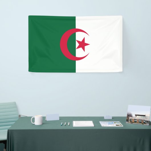 Algerijnse vlag spandoek (Beurs)