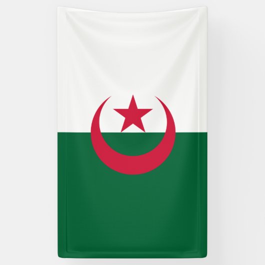 Algerijnse vlag spandoek (Verticaal)