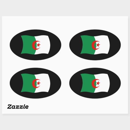 Algerijnse vlag Sticker (Vel)