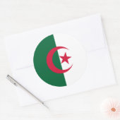 Algerijnse vlag, vlag van Algerije Ronde Sticker (Envelop)