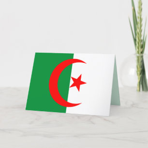 algerijnse vlag wenskaart feestdagen kaart