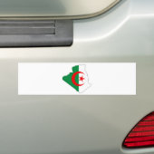 Algerijnse vlaggenkaart DZ Bumpersticker (Op auto)