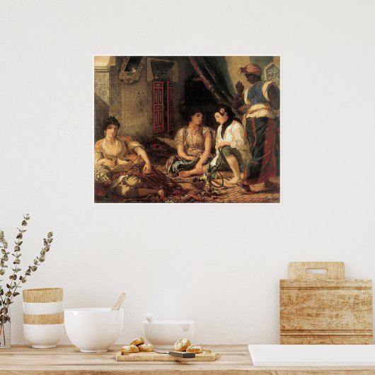 Algerijnse vrouwen in hun departementen, 1834 poster (Keuken)