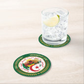 Algerijnse wapenstilstand ronde kartonnen onderzetter (Insitu)