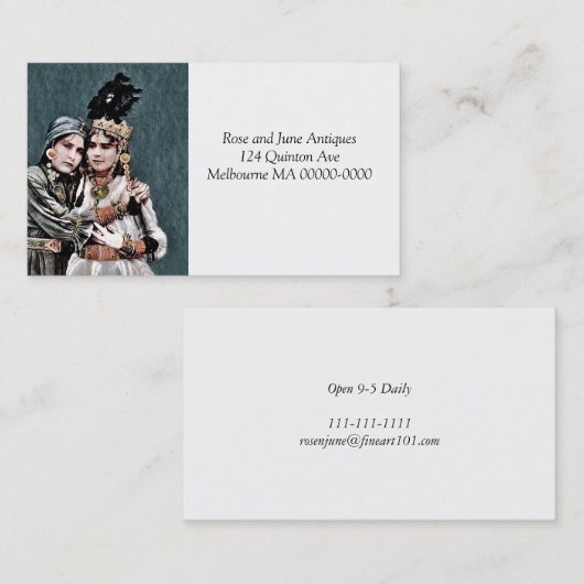 Algerijnse zigeunermeisjes visitekaartje (Voorkant / Achterkant)
