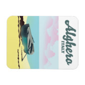 Alghero Italië poster van vintage Magneet (Horizontaal)