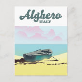Alghero Italië vintage reisposter Briefkaart (Voorkant)