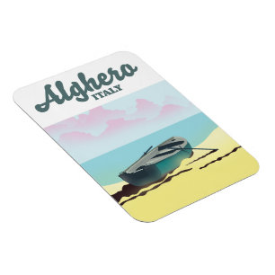 Alghero Italië vintage reisposter Magneet