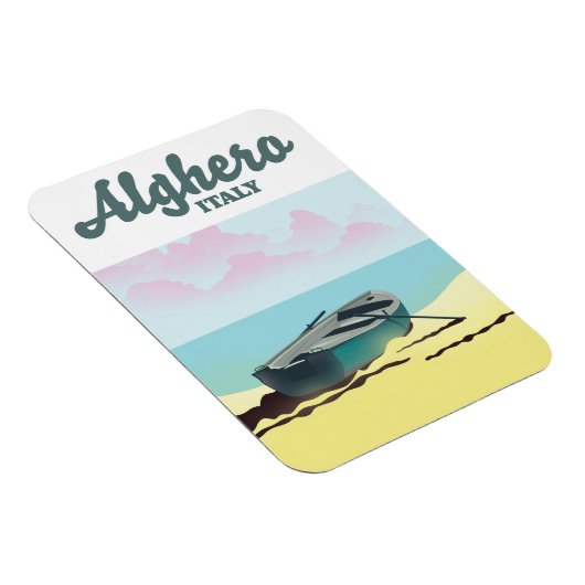 Alghero Italië vintage reisposter Magneet (Rechterzijde)