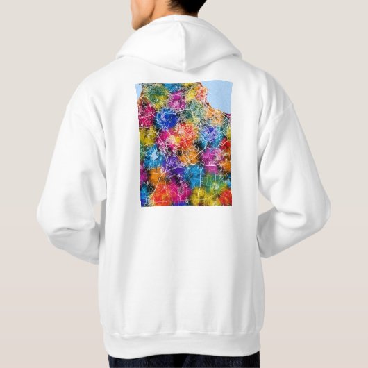 Algiers Algeria City Map Hoodie (Achterkant)