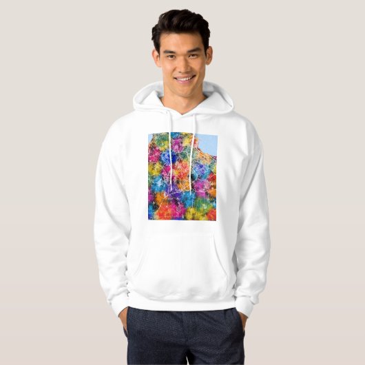 Algiers Algeria City Map Hoodie (Voorkant volledig)