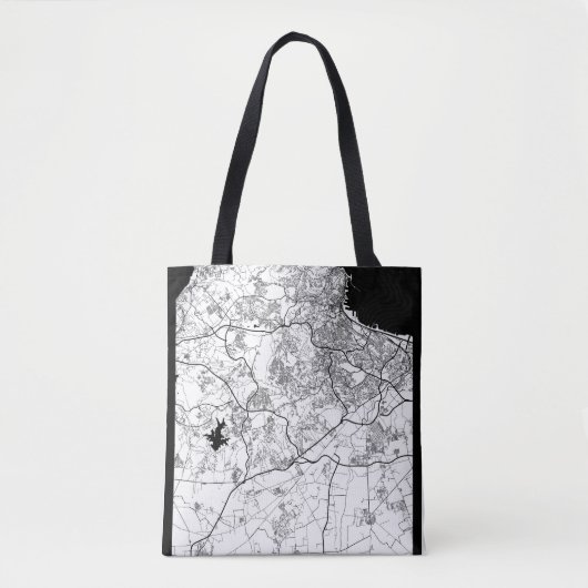 Algiers Algerije Kaart Tote Bag (Voorkant)