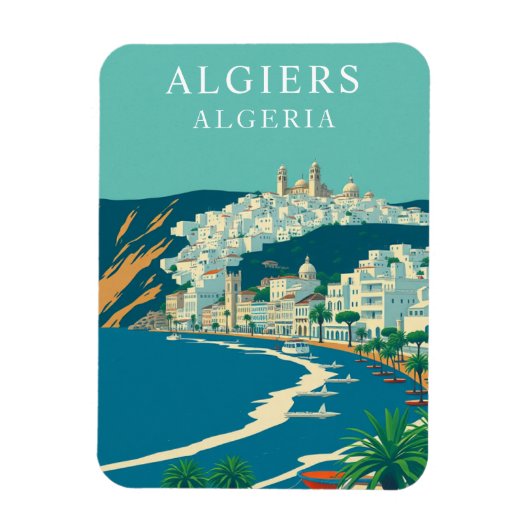 Algiers Algerije Reizen Souvenir Magneet (Verticaal)