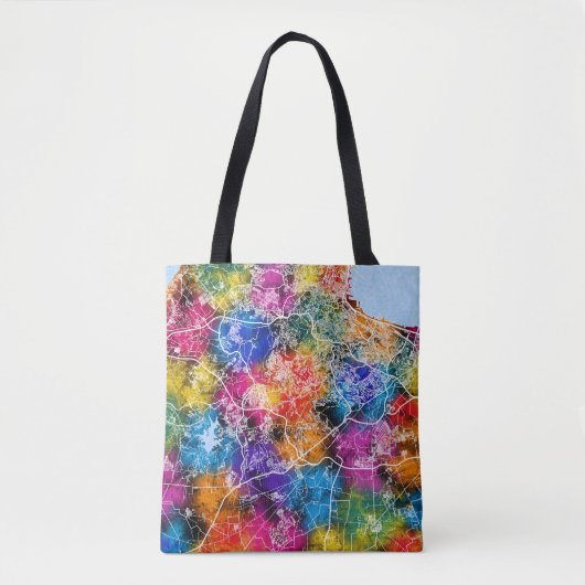 Algiers Algerije Stadsplattegrond Tote Bag (Voorkant)