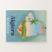 Algiers Algerijnse kaart reisposter Legpuzzel (Horizontaal)