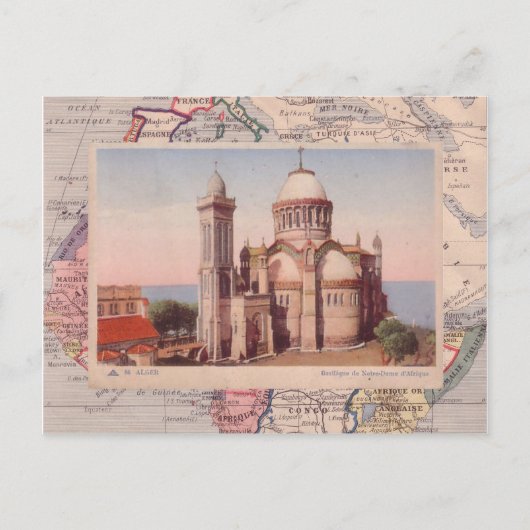 Algiers, kerk van Notre Dame d'Afrique Briefkaart (Voorkant)