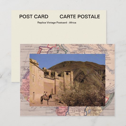 Algiers, stad Walls, Zuid-Marokko Briefkaart (Voorkant / Achterkant)