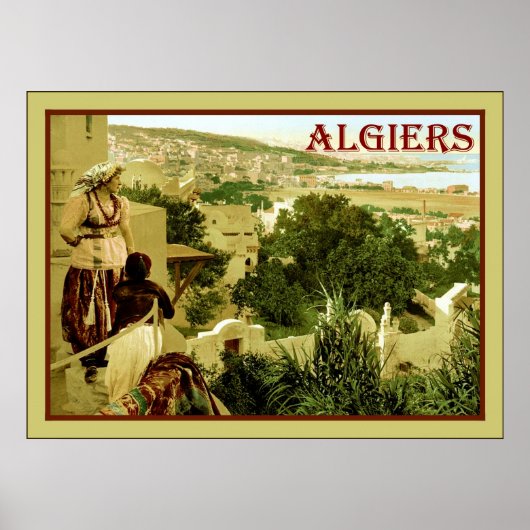 Algiers ~ Vintage Travel Poster (Voorkant)