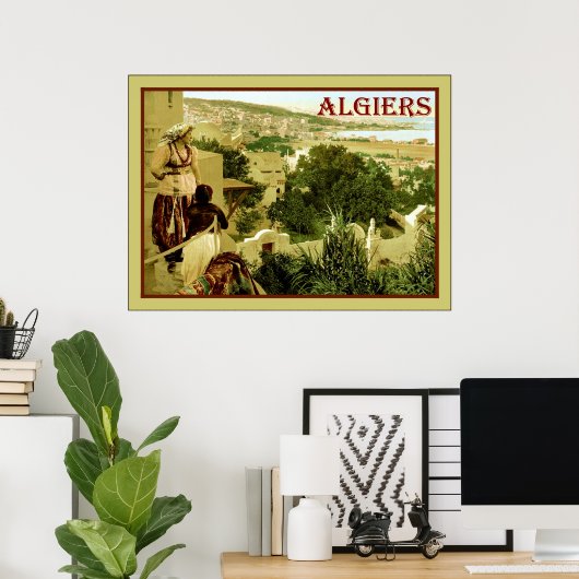 Algiers ~ Vintage Travel Poster (Thuiskantoor)