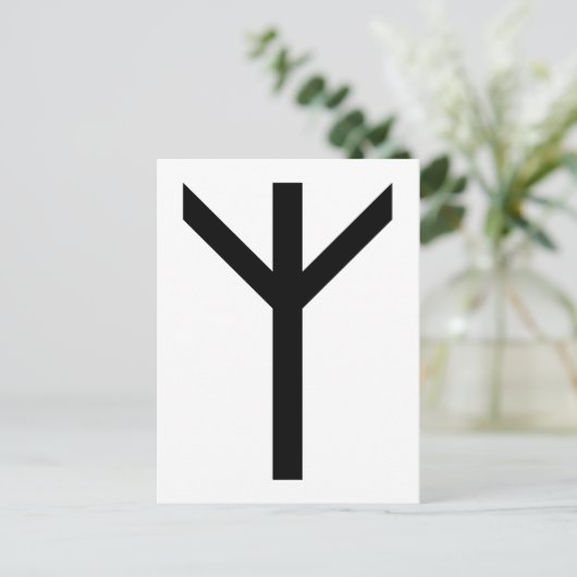 ALGIZ RUNE BRIEFKAART (Staand voorkant)