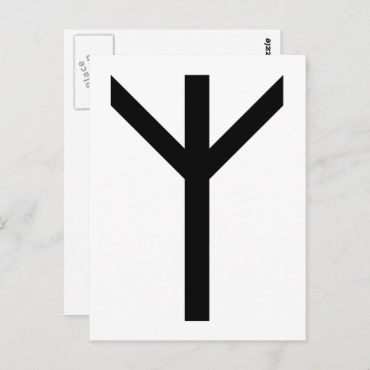 ALGIZ RUNE BRIEFKAART (Voorkant / Achterkant)