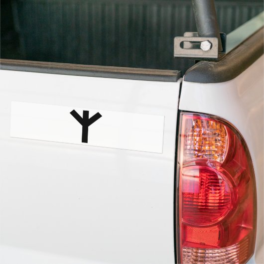 algiz rune bumpersticker (Op Truck)