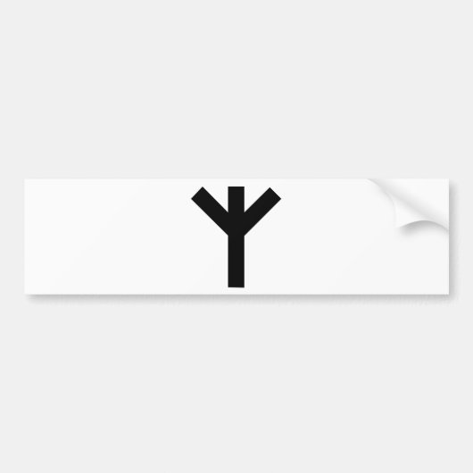 algiz rune bumpersticker (Voorkant)