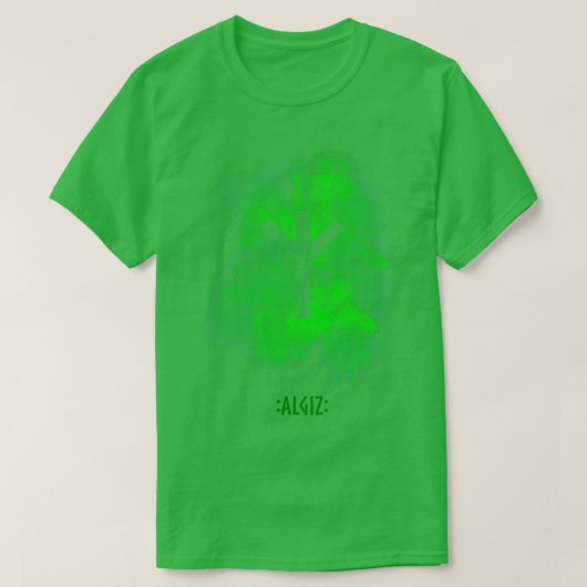 Algiz Rune Green T-shirt (Design voorkant)