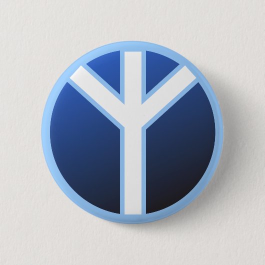 Algiz Rune Ronde Button 5,7 Cm (Voorkant)