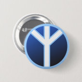 Algiz Rune Ronde Button 5,7 Cm (Voorkant /achterkant)