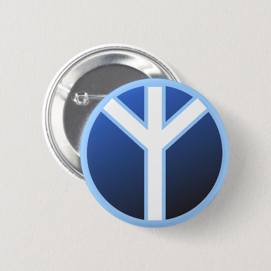 Algiz Rune Ronde Button 5,7 Cm (Voorkant /achterkant)