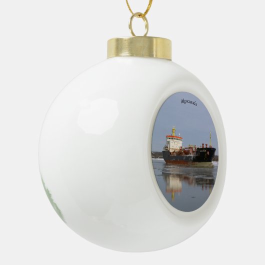 Algocanada bal- of snowflake-versiering keramische bal ornament (Links)