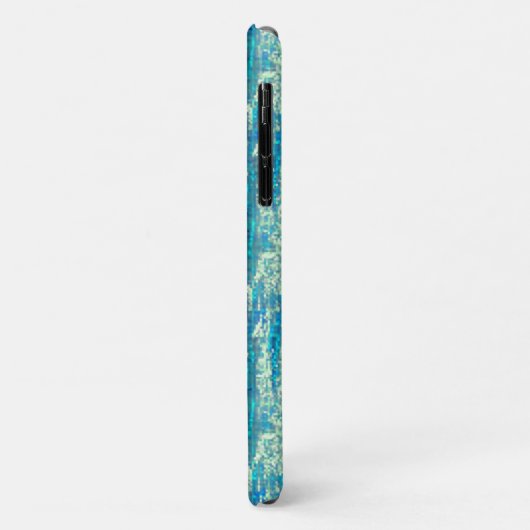 Algodão semielfelado num mix de ciano e turquesa Case-Mate iPhone case (Achterkant/links)