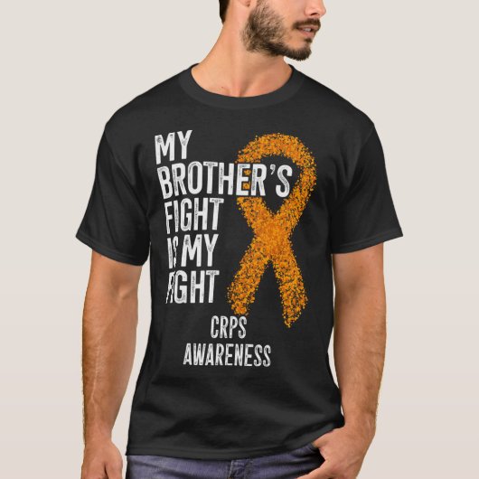 Algodystrofie Het gevecht van mijn broer is mijn v T-shirt (Voorkant)