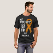 Algodystrofie Het gevecht van mijn broer is mijn v T-shirt (Voorkant volledig)