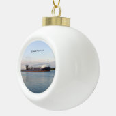 Algoma Conveyor ball of snowflake ornamed Keramische Bal Ornament (Rechts)