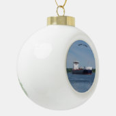 Algoma Equinox-bal- of snowflake-versiering Keramische Bal Ornament (Links)