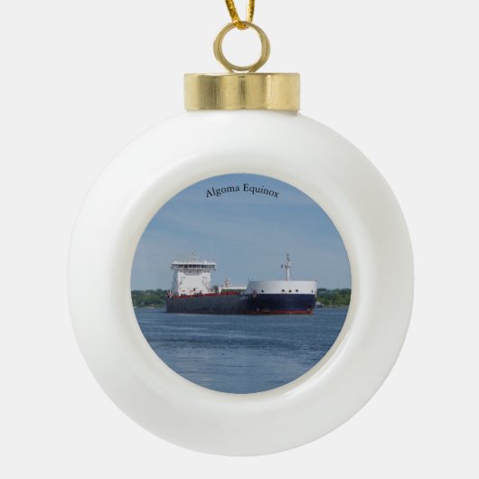 Algoma Equinox-bal- of snowflake-versiering Keramische Bal Ornament (Voorkant)