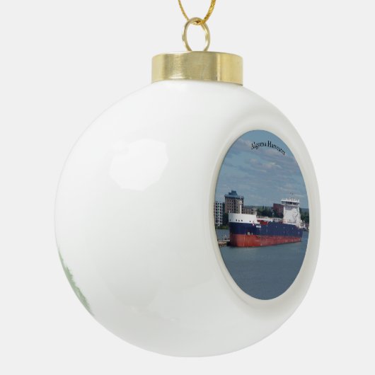 Algoma Harvester ball of snowflake ornament (Links)