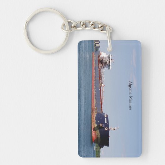Algoma Mariner rechthoekige sleutelketen Sleutelhanger (Voorkant)