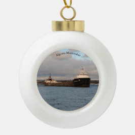 Algoma Montrealais bal- of sneeuwvlokversiering Keramische Bal Ornament
