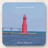 Algoma Pierhead Licht set van 6 plastic onderzette Bier Onderzetter (Voorkant)