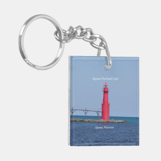 Algoma Pierhead Light acrylic key chain Sleutelhanger (Voorkant Links)