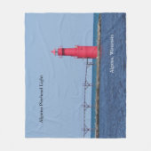 Algoma Pierhead Light blanket Fleece Deken (Voorkant)