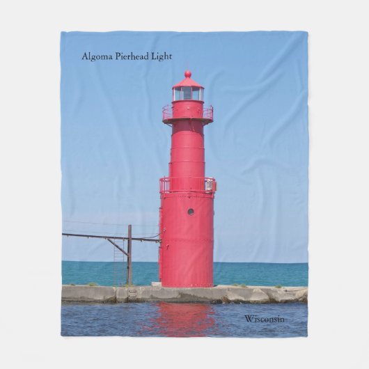 Algoma Pierhead Light blanket Fleece Deken (Voorkant)