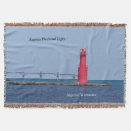 Algoma Pierhead Light geweven deken